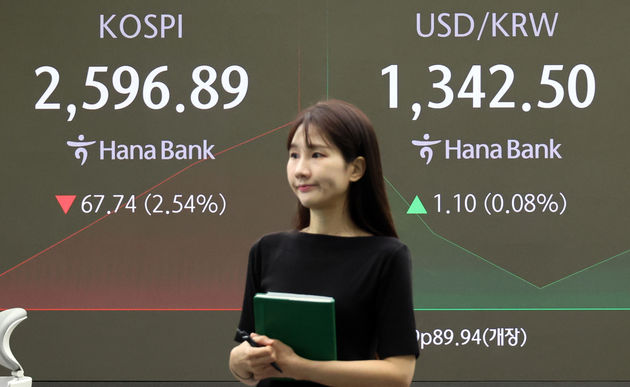 S. Korean shares open sharply lower on Wall Street losses