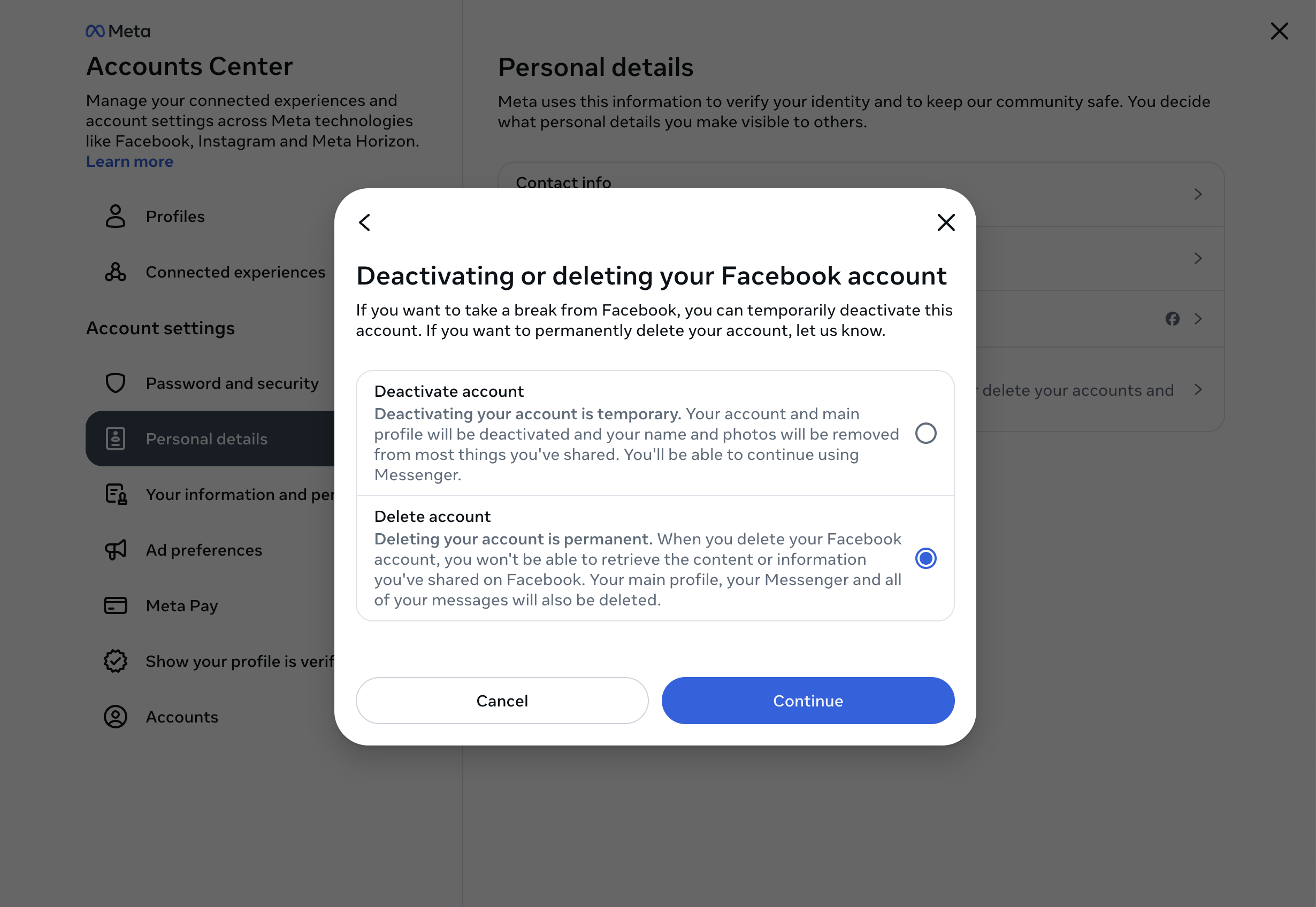 How to delete Facebook, Instagram, and Threads